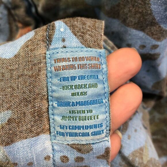 Margaritaville Size Large (L) Linen Shirt Jimmy Buffett - Picture 4 of 7